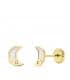Pendientes Niña Oro 18K Moana Luna 6 mm. Pendientes para niña en oro amarillo. Regalo especial