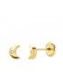 Boucles d'oreilles demi-lune Bébé Alana Or Jaune 18K 4.5mm, à vis