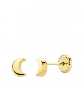 Clous d'oreilles Bebé Milla Or Jaune 18K lune 4,5mm