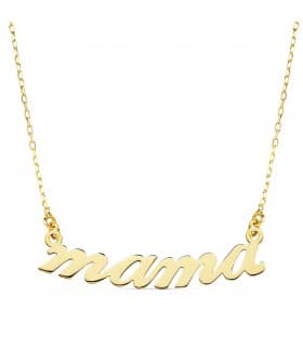 Gargantilla Mujer Oro Amarillo 18K Letras Mamá joyas dia de la madre joyeria online
