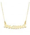 Gargantilla Mujer Oro Amarillo 18K Letras Mamá
