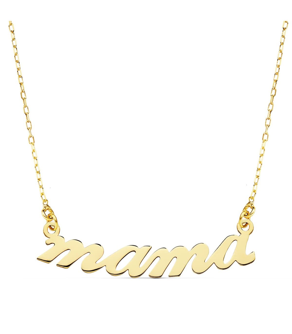 Gargantilla Mujer Oro Amarillo 18K Letras Mamá joyas dia de la madre joyeria online