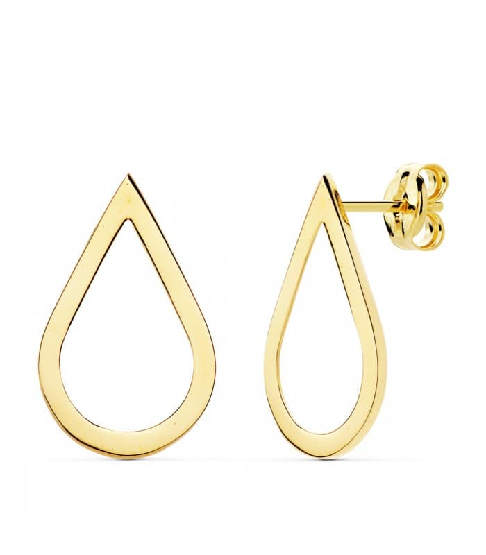 Boucles d'oreilles Femme Or Jaune 18K Amber Goutte