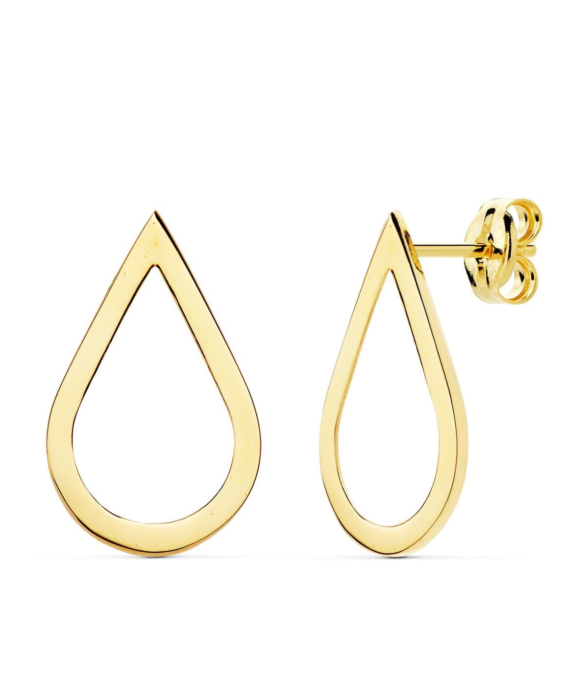 Orecchini donna oro giallo 18kt Amber a goccia, moderni, eleganti.