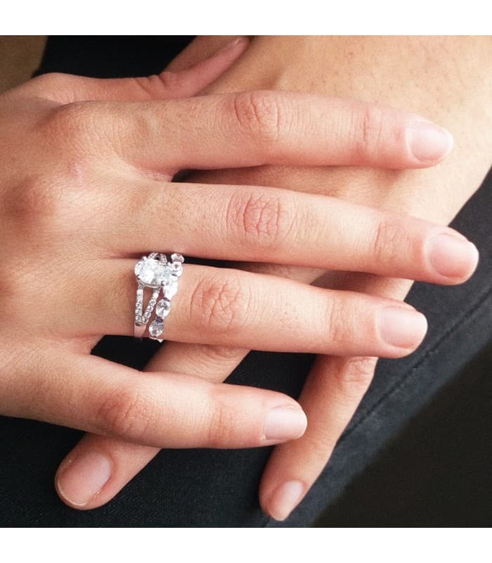 Sortija Mujer Oro Bicolor 18K Winterhur Solitario novia anillo compromiso boda