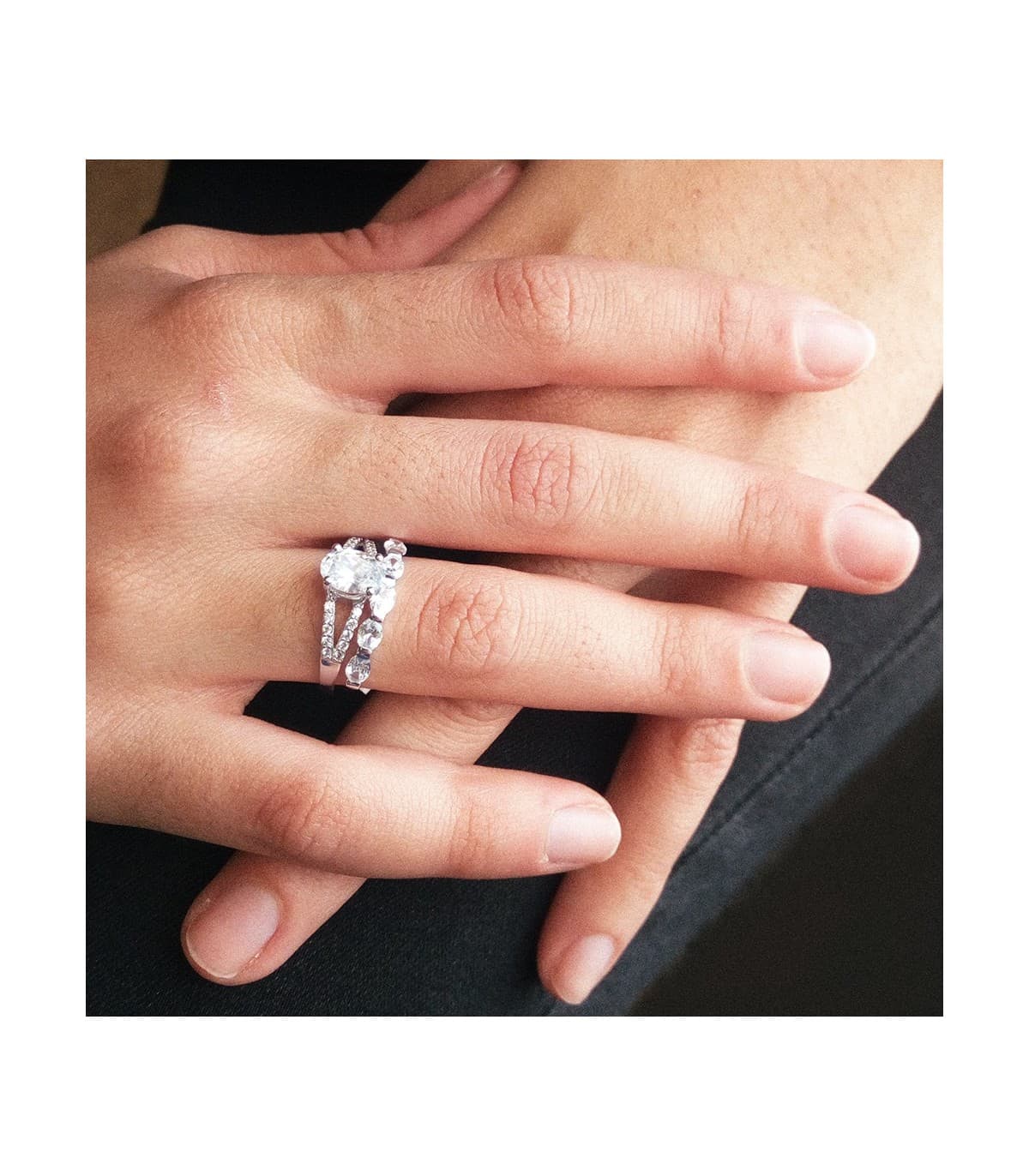Sortija Mujer Oro Bicolor 18K Winterhur Solitario novia anillo compromiso boda