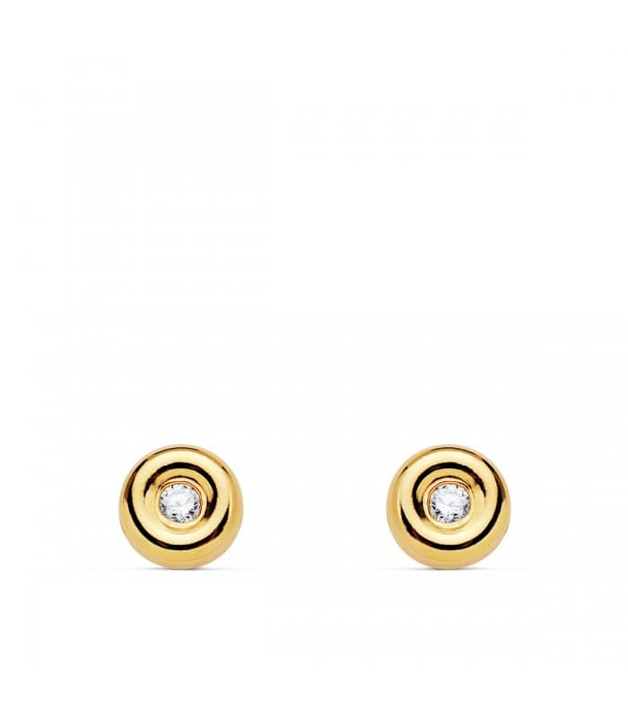 Pendientes chatón dormilona Delicia Diamantes 0.050 Qtes. Oro Amarillo 18K joyas mujer online