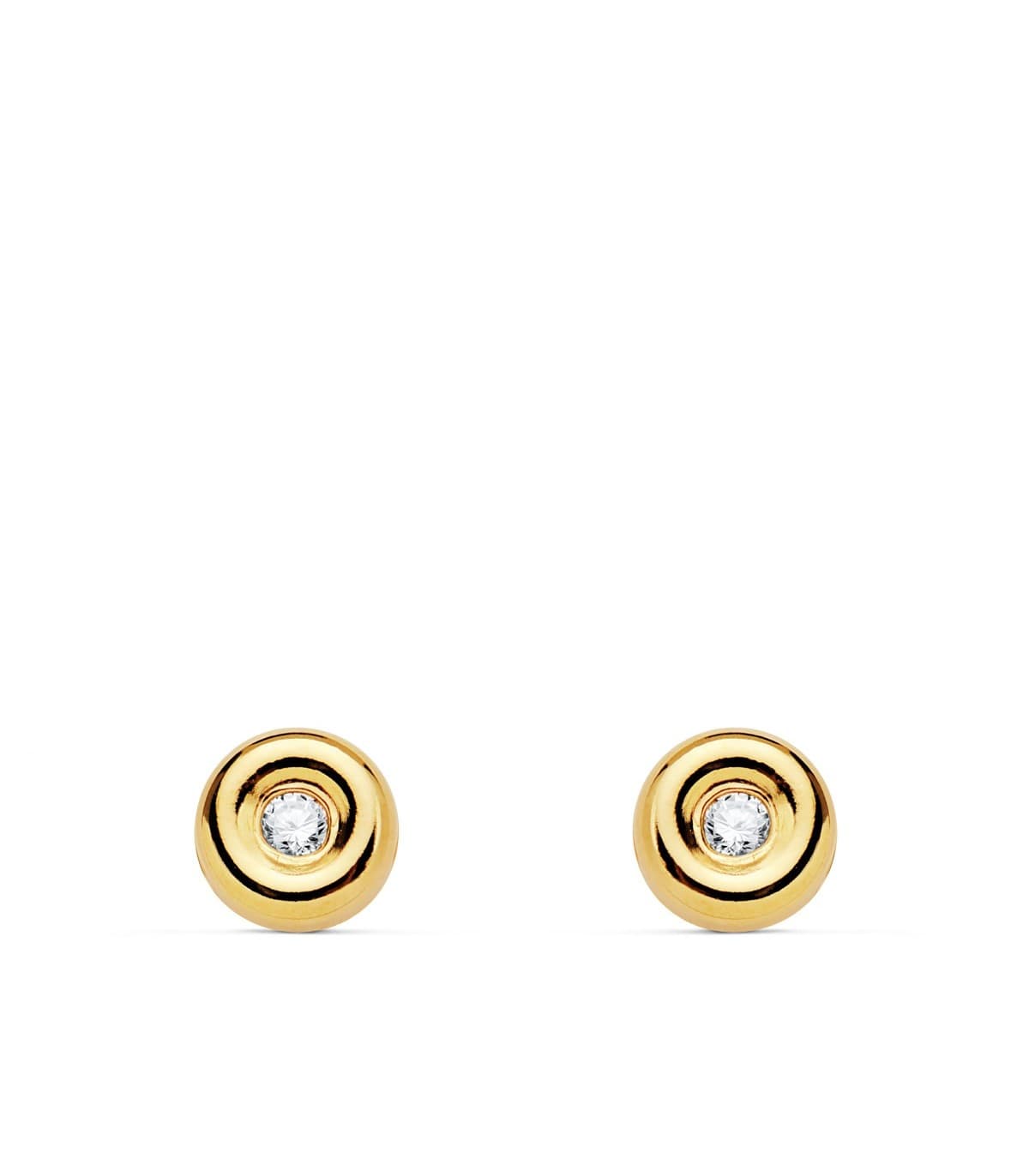Pendientes chatón dormilona Delicia Diamantes 0.050 Qtes. Oro Amarillo 18K joyas mujer online