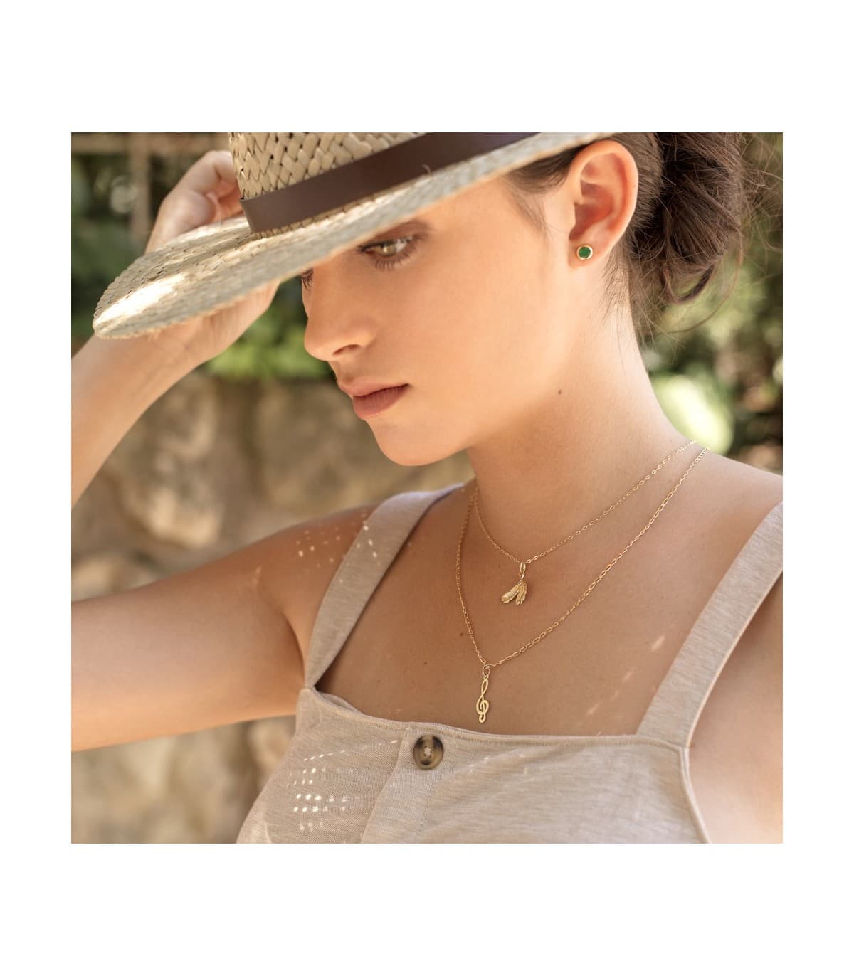 Colgante mujer Clave de Sol Música Oro Amarillo 18k 21mm. Alda Joyeros joyeria online