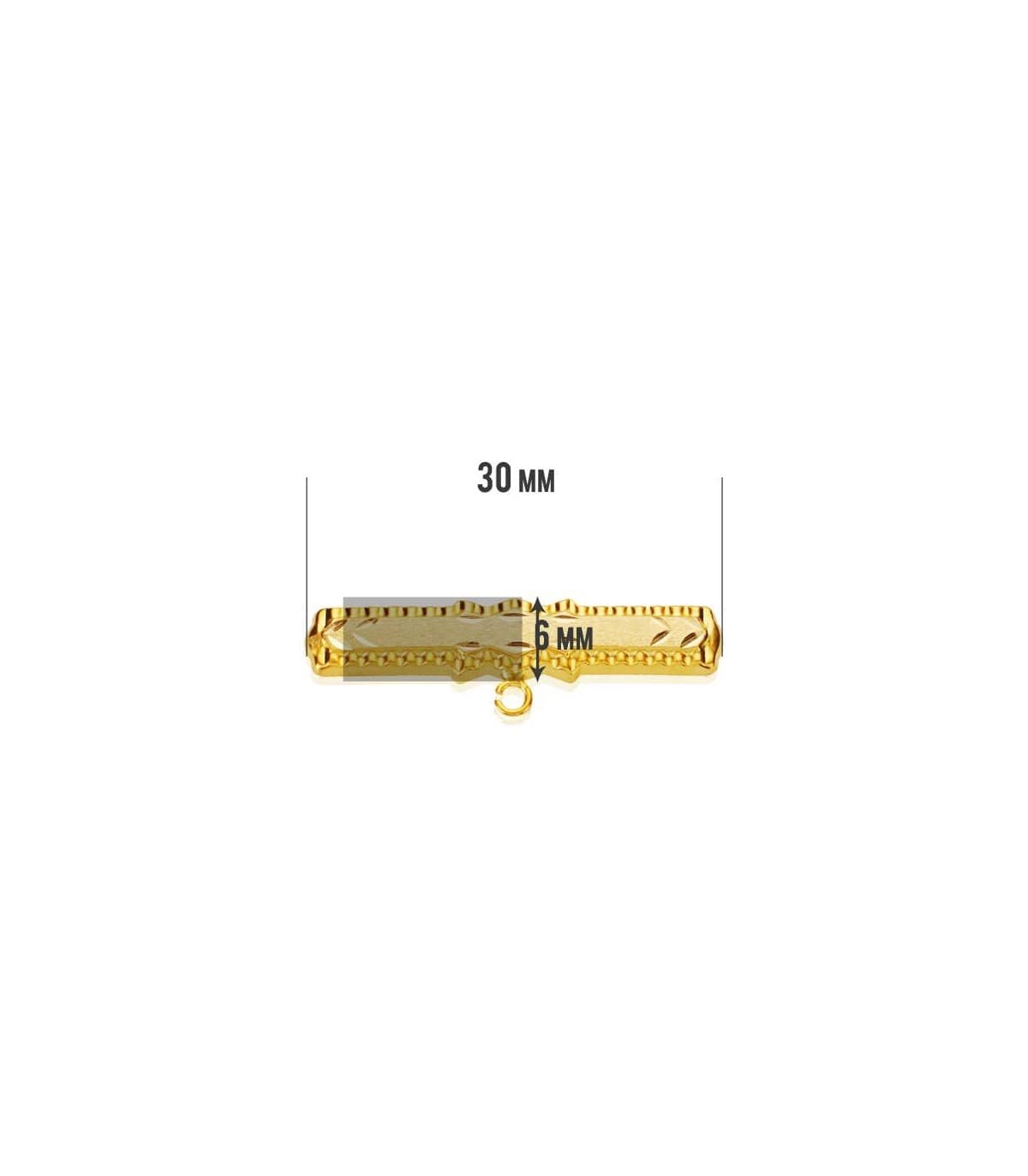 Alfiler oro  9 ktes barroco