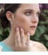 Damenring mit Steinen aus Gold 18K / 750er - Ring mit Amethyst und Zirkoniasteinen, Rautenform