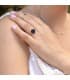 Anillo mujer Oro Amarillo 18K  sortija piedra color azul marino lapislazuli