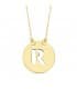 Collar letra R inicial oro amarillo 18k 42cm  gargantilla mujer nombre joyas personalizadas