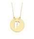 Collier lettre P initiale or jaune 18k 42cm