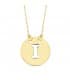 Collar letra I inicial oro amarillo 18k 42cm gargantilla mujer nombre joyas personalizadas