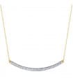 Collier Spark Bar Or Bicolore 18K 44 + 2cm