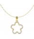 Gargantilla Maribel Flor Oro Amarillo 18k 42 + 3cm