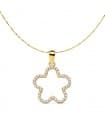 Gargantilla Maribel Flor Oro Amarillo 18K 42 + 3cm