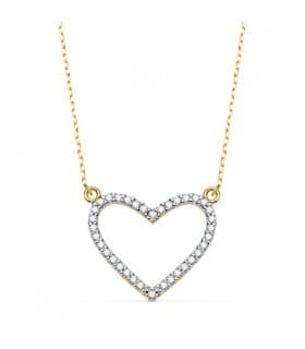 Gargantilla Spark Heart Oro Bicolor 18K 43 + 2cm