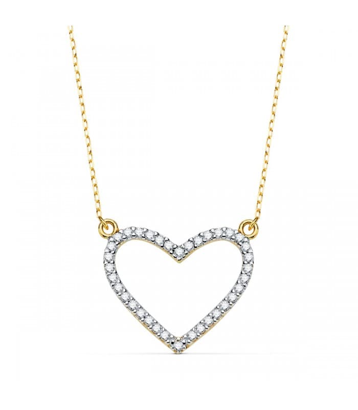 Collier Spark Heart Or Bicolore 18K 43 + 2 cm