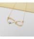 Collier Prénoms personnalisés avec forme infini en Or 750 et Diamants