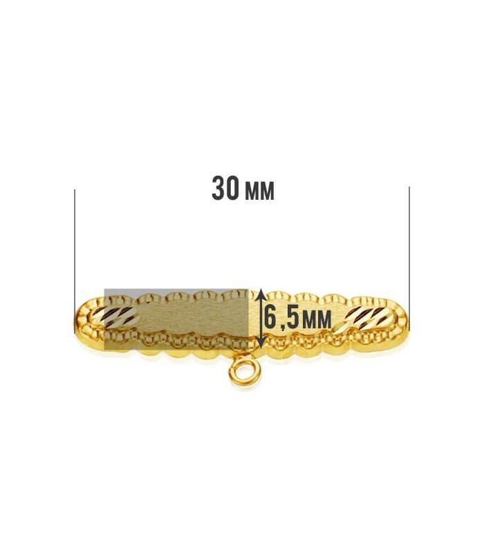 Alfiler  oro  9 ktes nube barroco