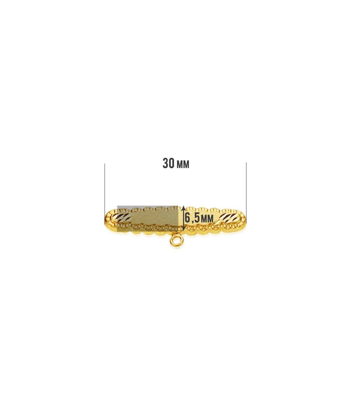 Alfiler  oro  9 ktes nube barroco
