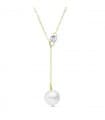 Collier femme Or 18K Pearl & Diamond 0.015 Carats