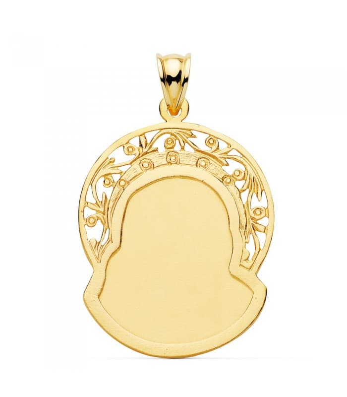 Colgante Cabeza Cristo Potencias Oro 18K 38mm