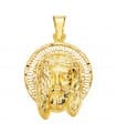 Pendentif Portrait du Christ Auréolé Or 18K 29mm