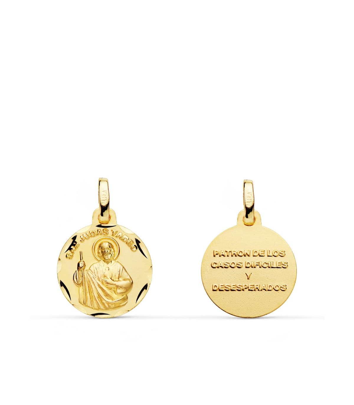 Medaglia San Giuda Taddeo Oro 18kt 14mm intagliata