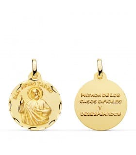 Médaille Saint Jude Thaddeus Or 18K 18mm