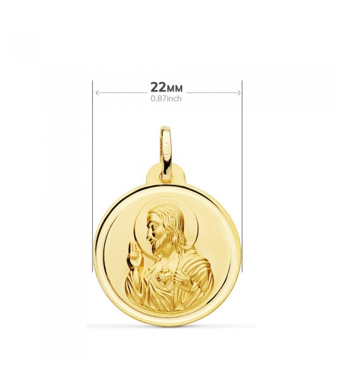 Medalla religiosa escapulario virgen del carmen Sagrado Corazón de Jesús colgante grande