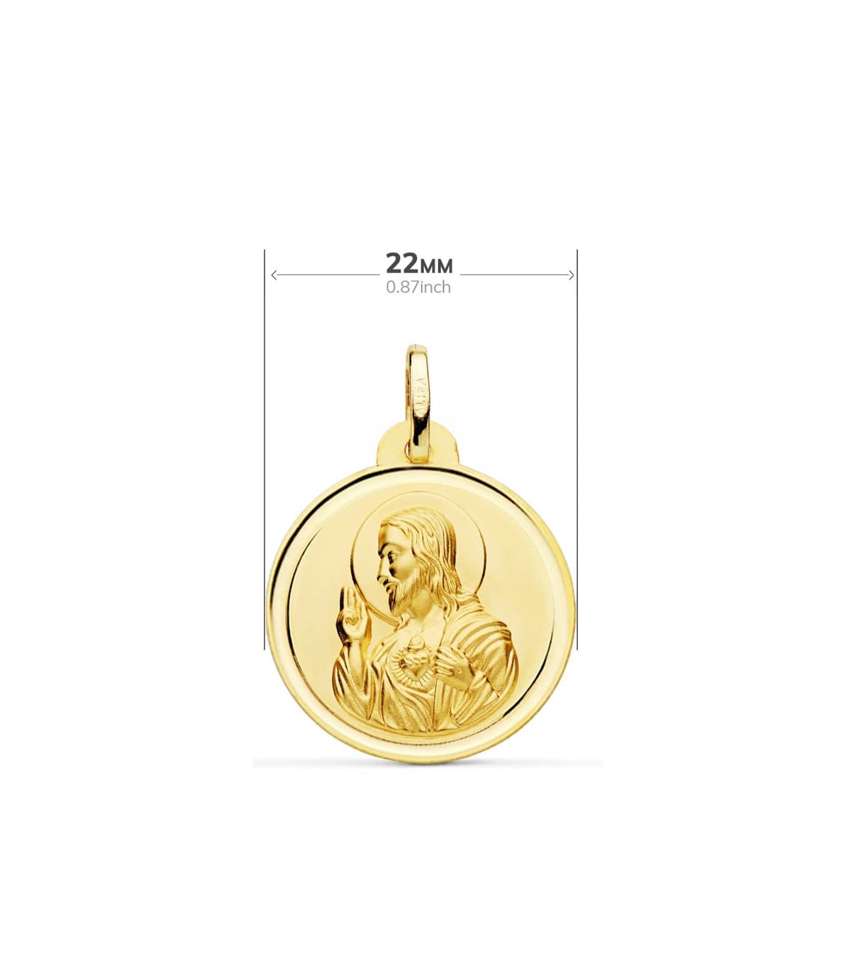 Medalla religiosa escapulario virgen del carmen Sagrado Corazón de Jesús colgante grande