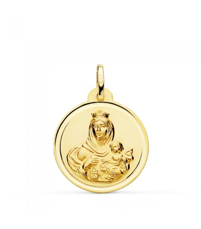 Medalla religiosa escapulario virgen del carmen Sagrado Corazón de Jesús colgante grande