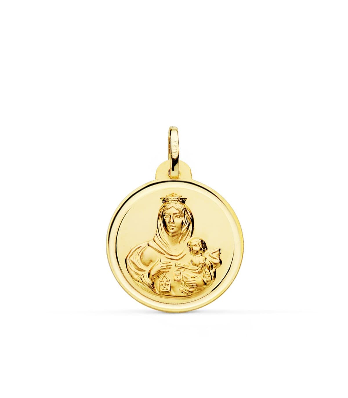 Medalla religiosa escapulario virgen del carmen Sagrado Corazón de Jesús colgante grande