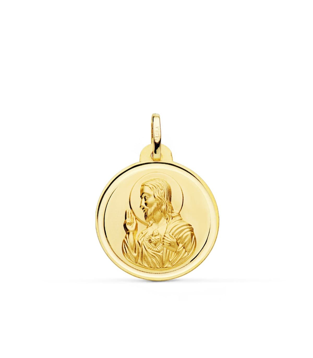 Medalla religiosa escapulario virgen del carmen Sagrado Corazón de Jesús colgante grande