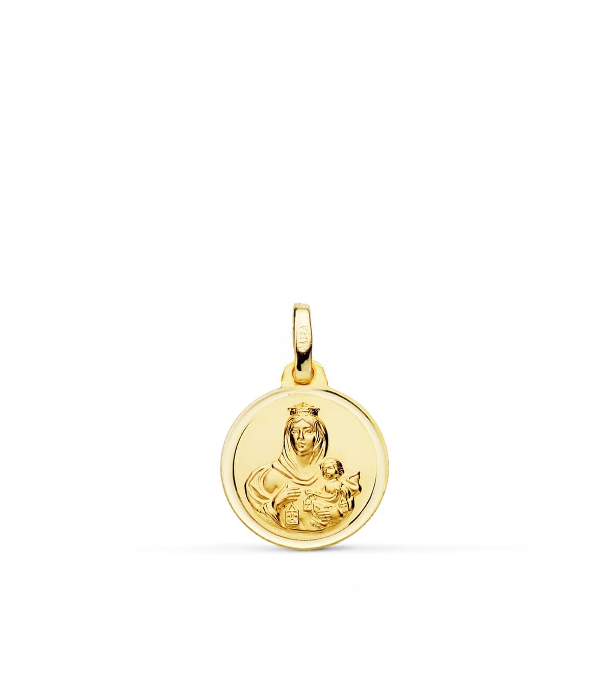 Escapulario medalla de oro fabricada en España 18 kilates colgantes virgen cristo tendencia