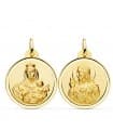 Skapulier-Medaille Madonna Karmel/ Herz Jesu 18K P5003-124