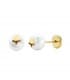Pendientes Trébol Oro amarillo 18K Perla 6mm