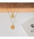 Ciondolo rigato segno zodiacale Leone 18 Kt 16mm