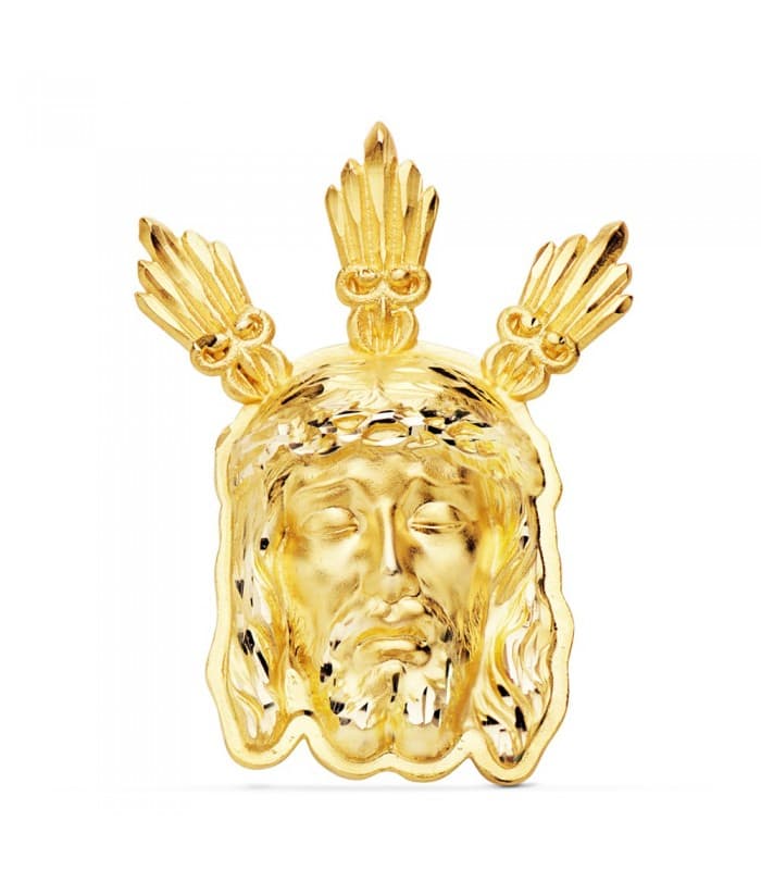 Pendentif Portrait du Christ Or 18K 39mm Puissances