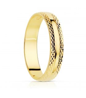 Fede nuziale Verona 4 mm Oro giallo 18Kt.