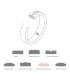 Alliance femme or bicolore. Alliance demi-jonc 18 carats. Bijouterie en ligne.