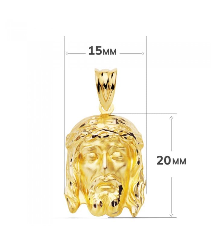 Cabeza Santo rostro 20x15mm colgante cristo medalla religiosa