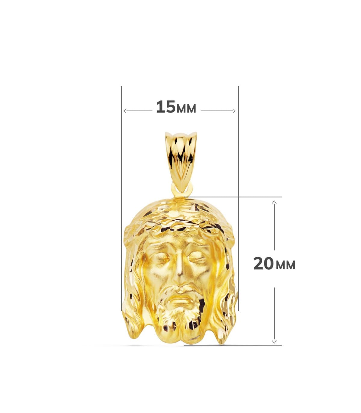 Cabeza Santo rostro 20x15mm colgante cristo medalla religiosa