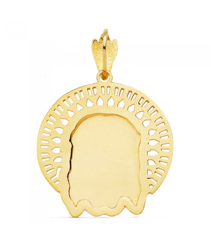 Pendentif tête de Christ auréolé Or 18K 31mm