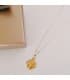 Medalla Virgen Niña Calada Oro Amarillo 18K joya personalizada comunión