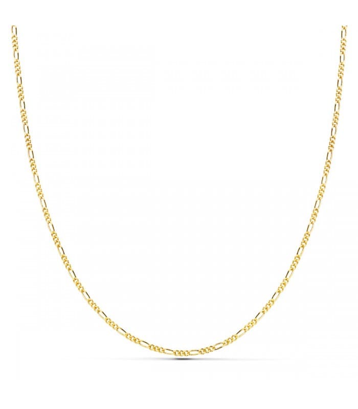 Cadena Fígaro 3x1 Oro 18k 1mm 60cM