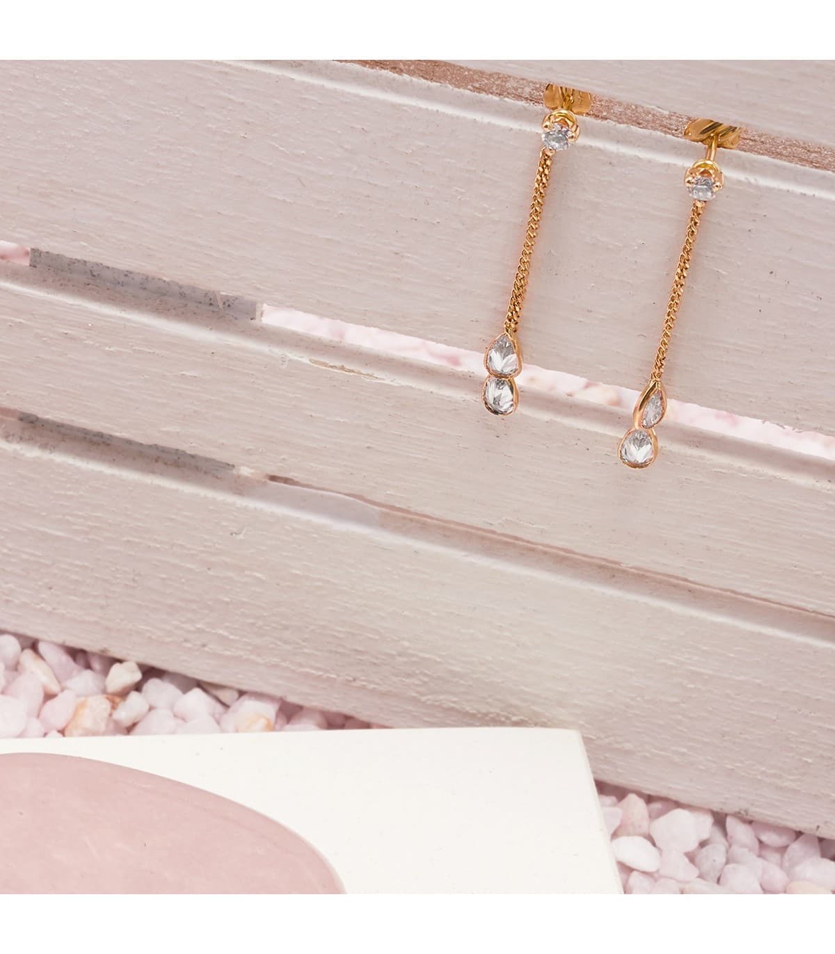 Boucles d'oreilles Pendantes pour Femme Drops Or Jaune 18K